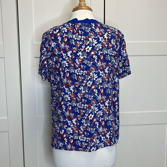 Rag & Bone Sloane Floral Tee Blue Medium - Picture 3 of 5